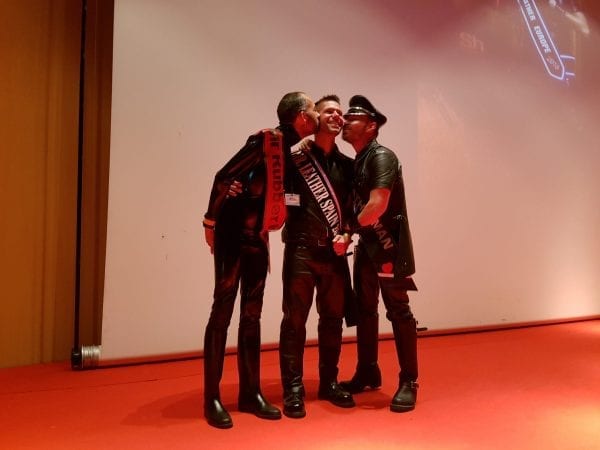 Chris & Neri kiss the new Mister Leather Spain 2017