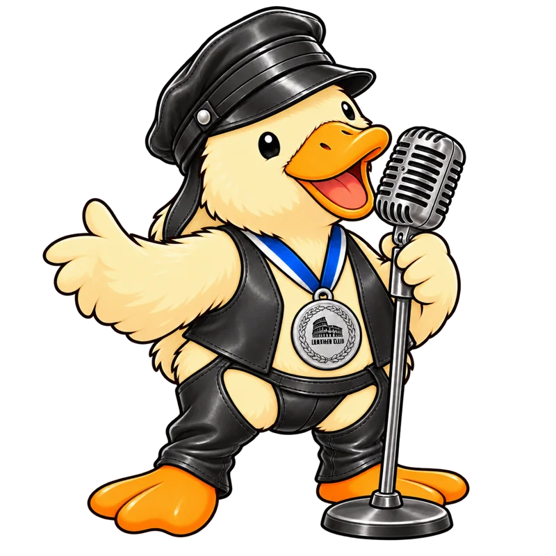 Dodo con microfono radio vintage